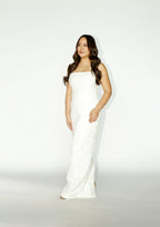 White Floral Lace Maxi Dress