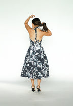 Blue Patterned Top And Skirt Set