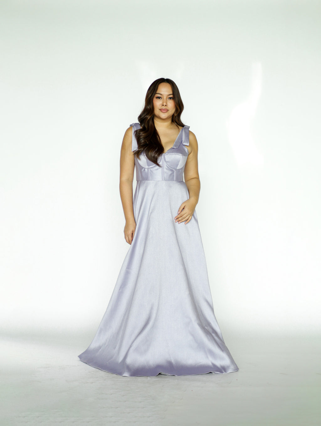 Lavender Bustier Maxi Dress