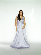 Lavender Bustier Maxi Dress