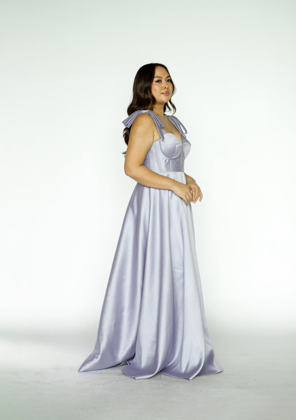 Lavender Bustier Maxi Dress