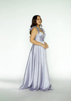 Lavender Bustier Maxi Dress