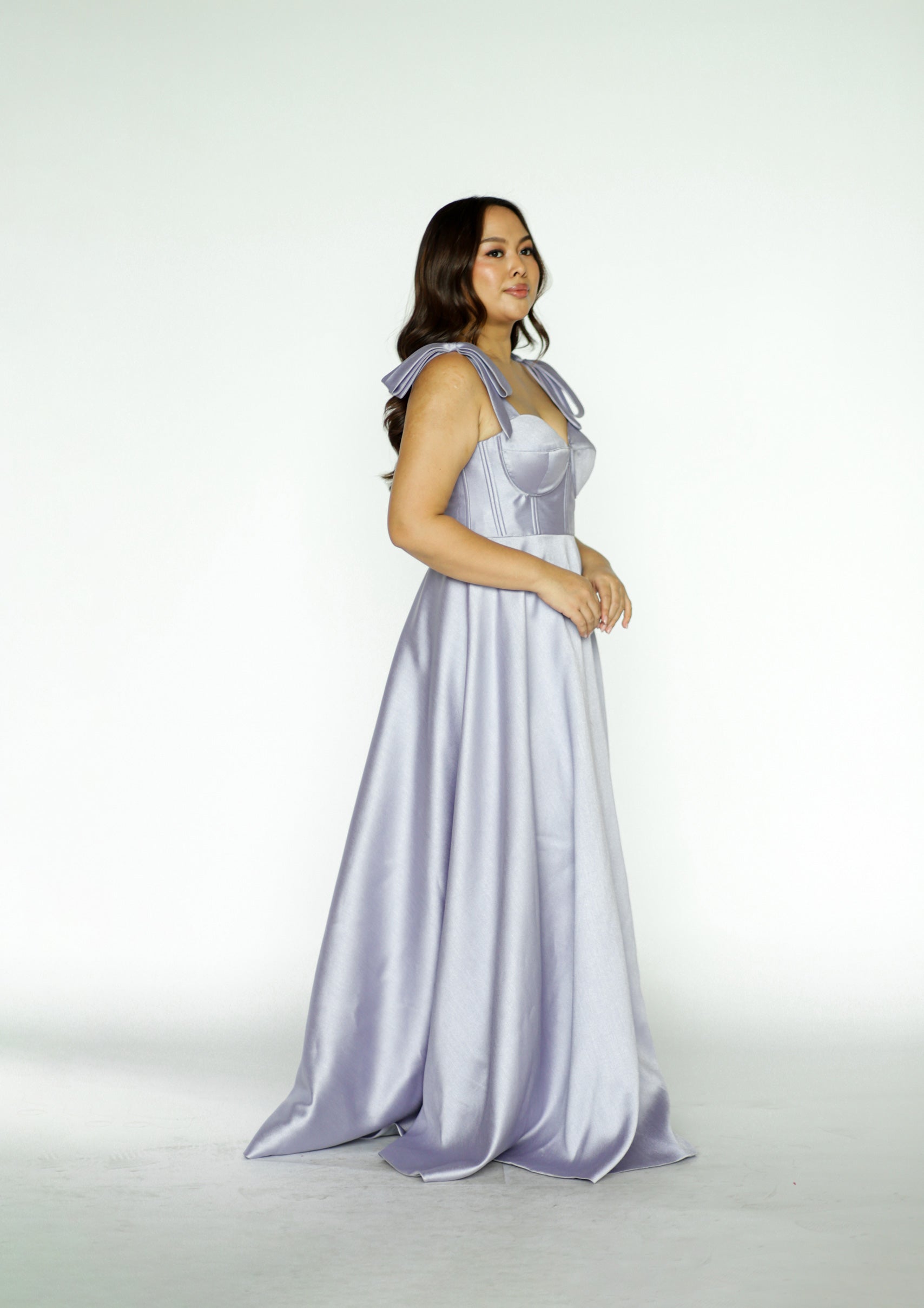 Lavender Bustier Maxi Dress
