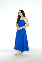 Royal Blue Spaghetti Midi Dress