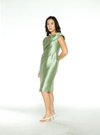Sage Green One Sided Midi Dress