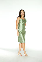 Sage Green One Sided Midi Dress