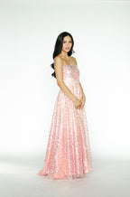 Pink Sequins Tube Gown