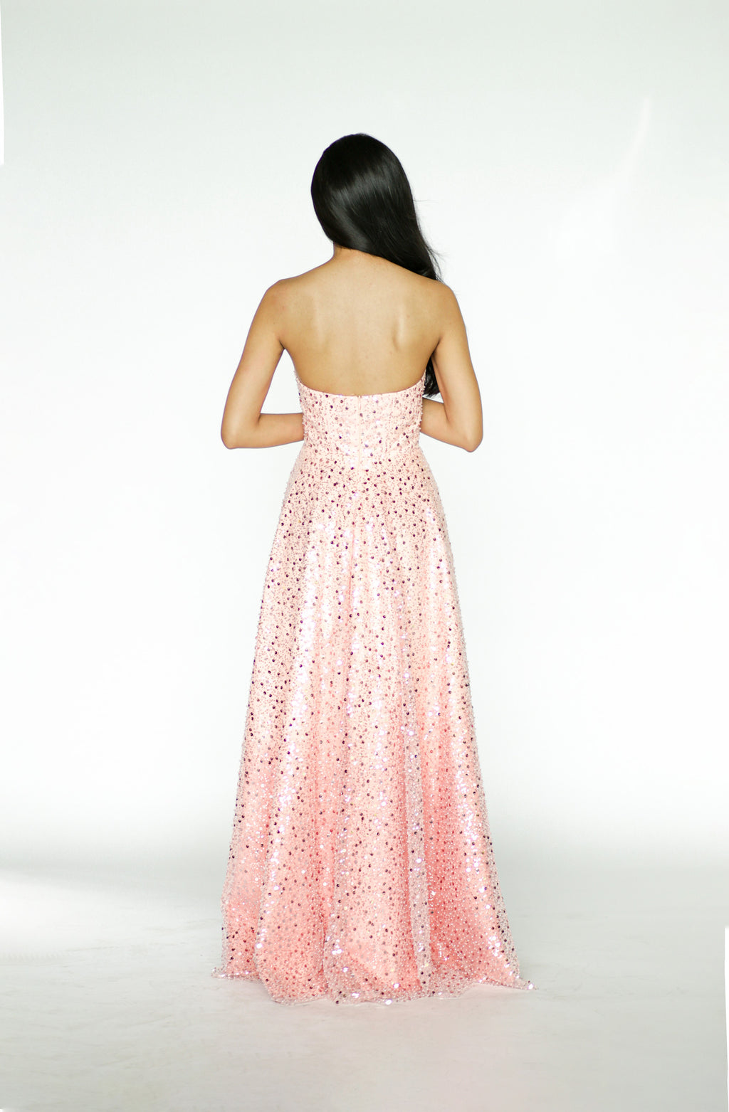Pink Sequins Tube Gown