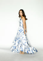 Blue Floral Maxi Dress