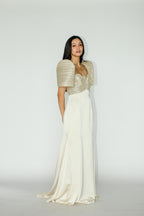Cream Pearl Embellished Filipiniana