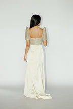 Cream Pearl Embellished Filipiniana