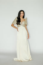 Cream Pearl Embellished Filipiniana