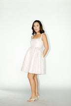 Pink Floral Cocktail Short Dress