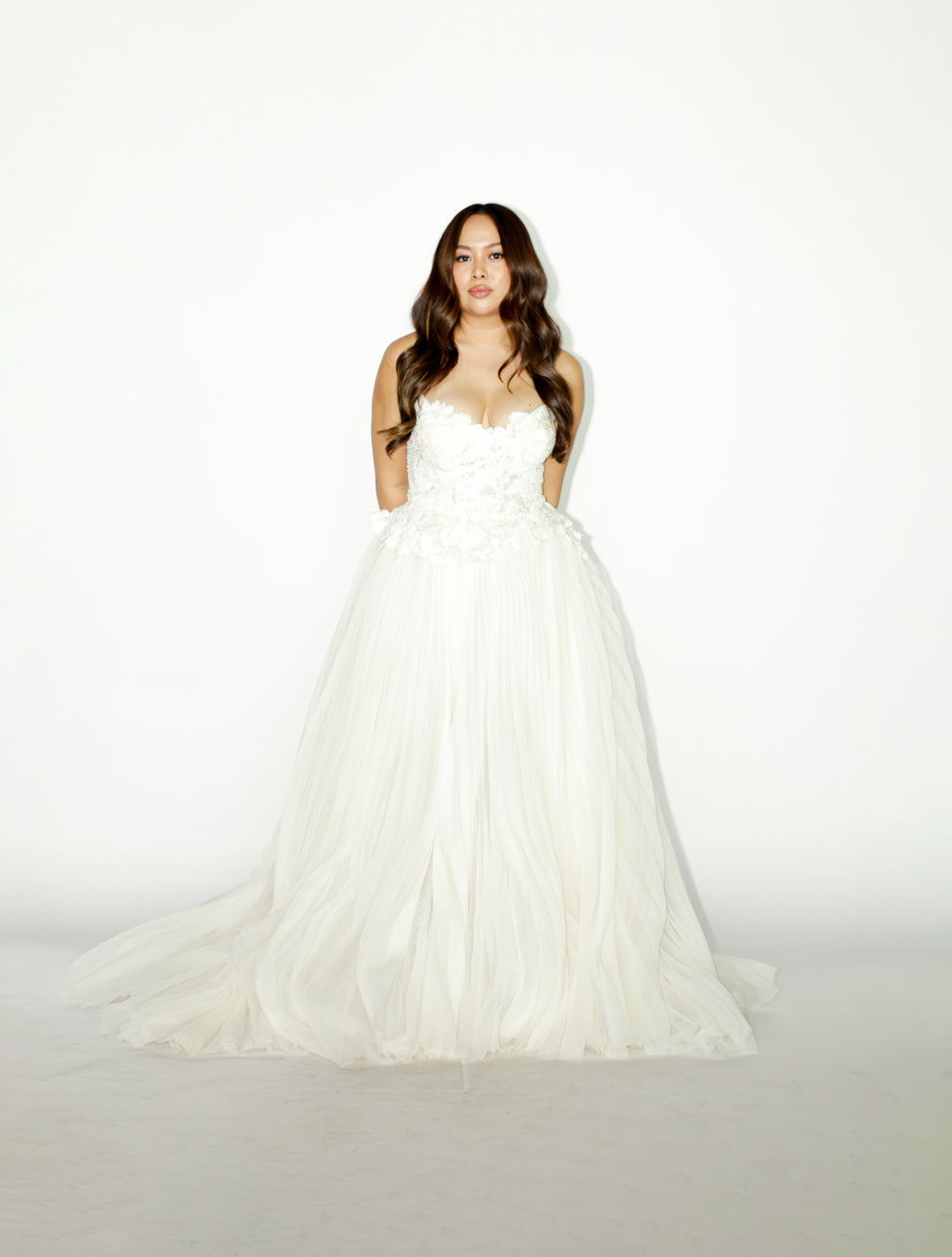 Two Way Beaded Bridal Gown with Detachable Skirt