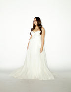 Two Way Beaded Bridal Gown with Detachable Skirt
