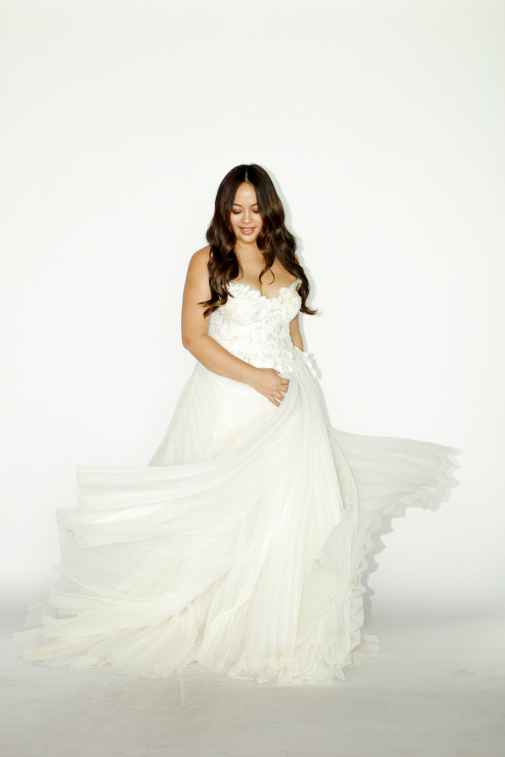 Two Way Beaded Bridal Gown with Detachable Skirt