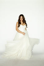 Two Way Beaded Bridal Gown with Detachable Skirt