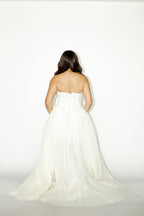 Two Way Beaded Bridal Gown with Detachable Skirt
