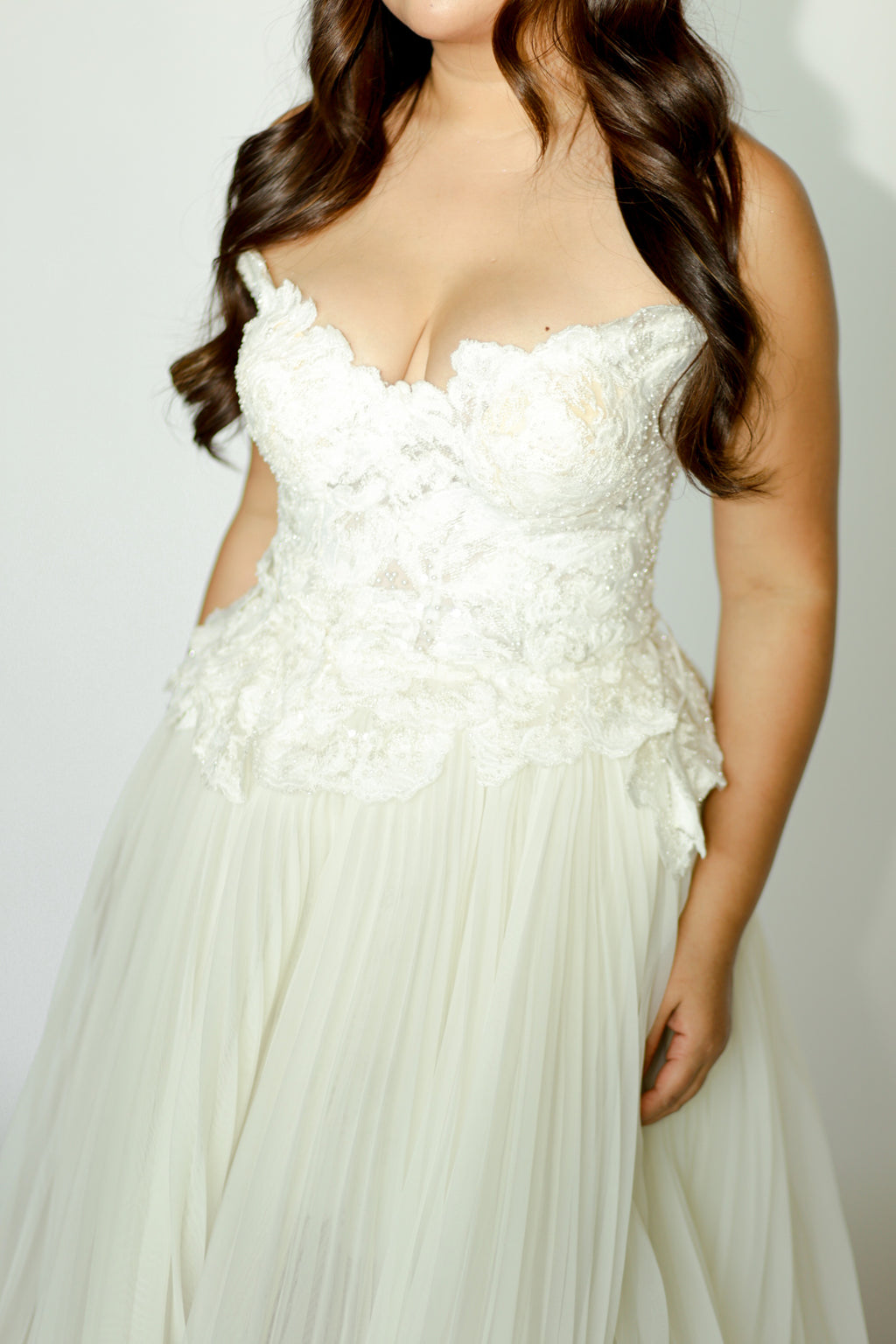 Two Way Beaded Bridal Gown with Detachable Skirt