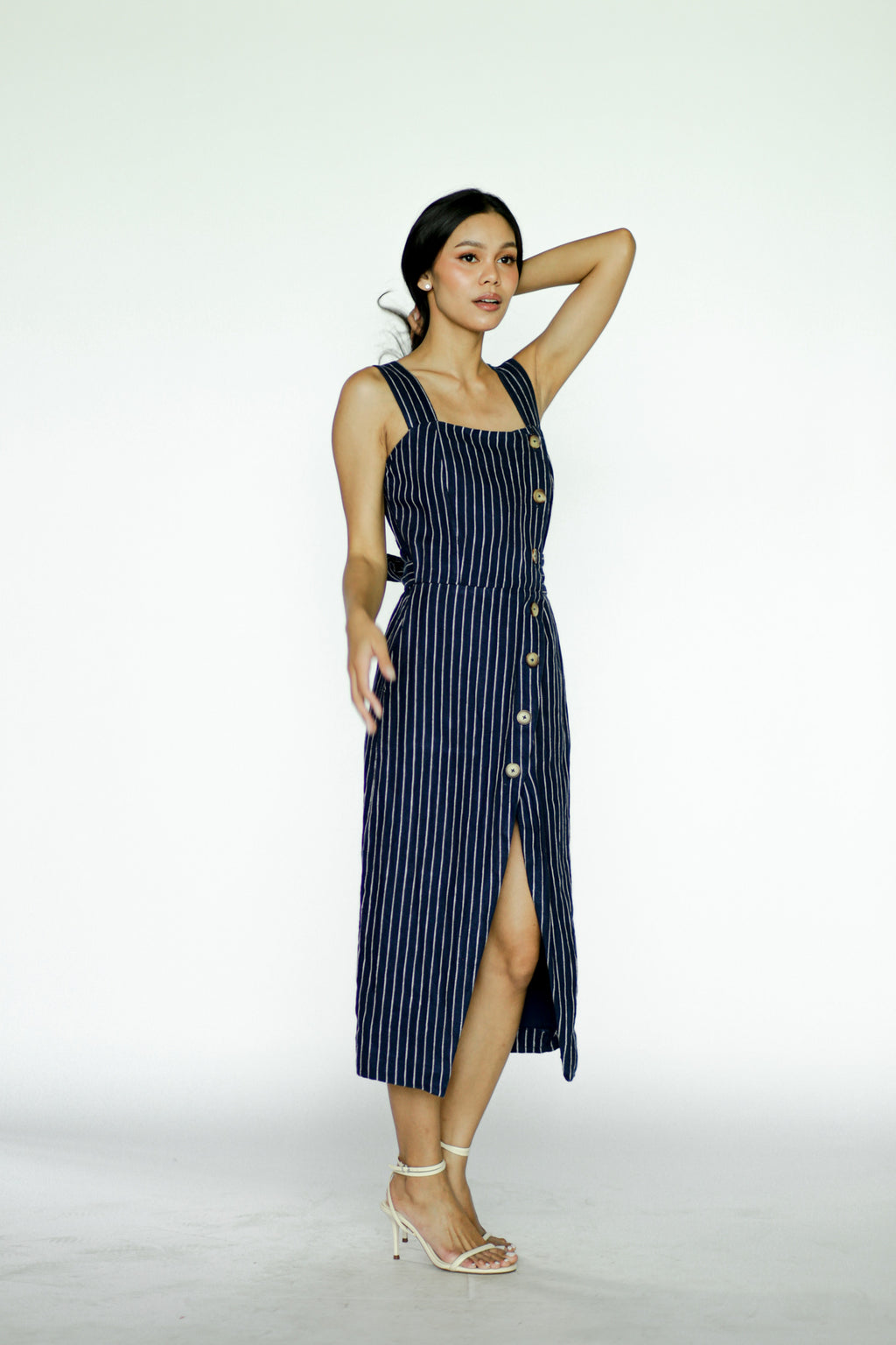 Blue Stripes Midi Dress