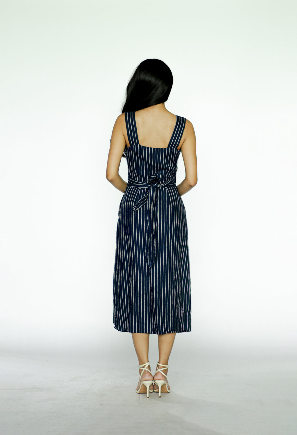 Blue Stripes Midi Dress