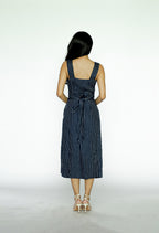 Blue Stripes Midi Dress