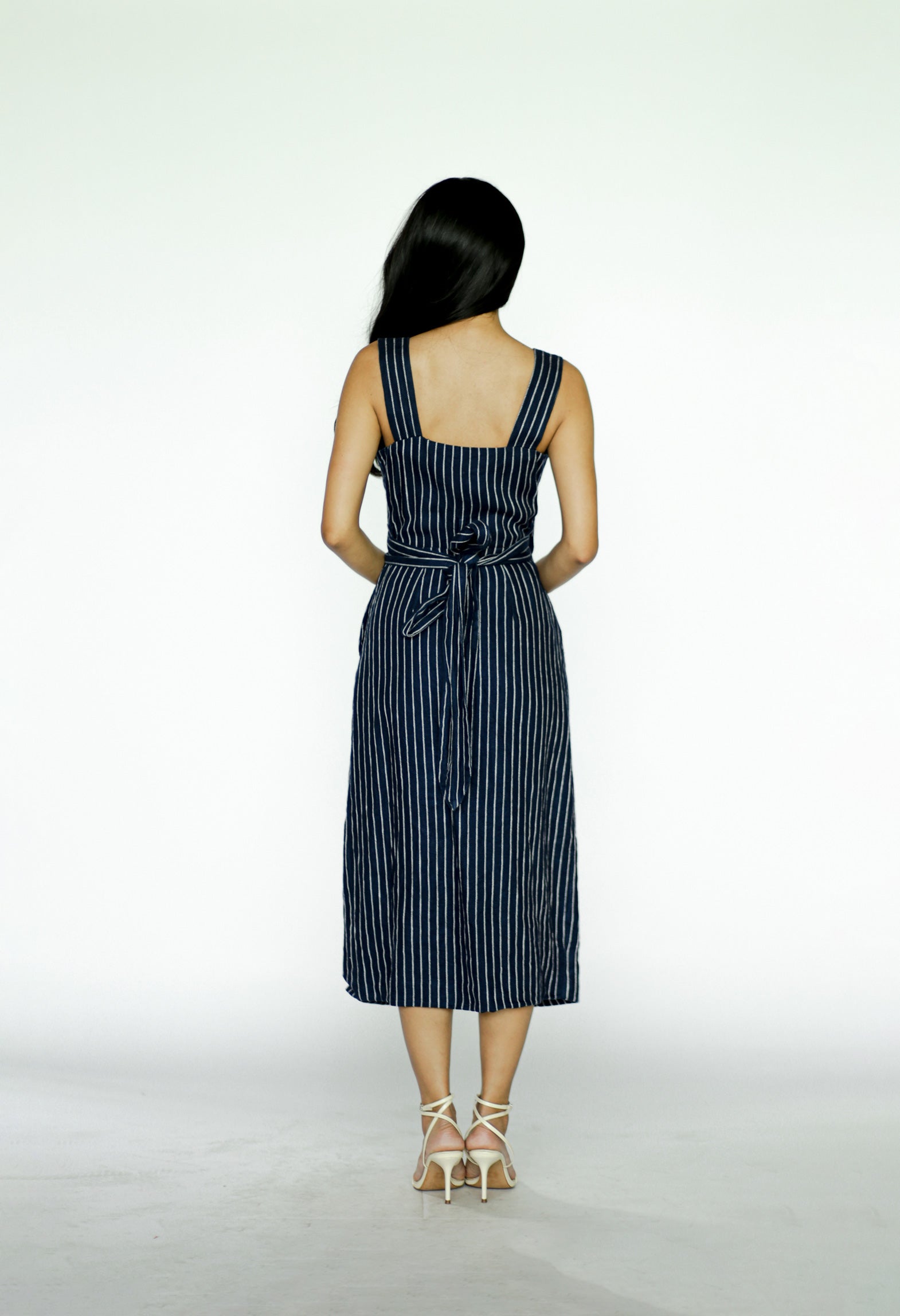 Blue Stripes Midi Dress