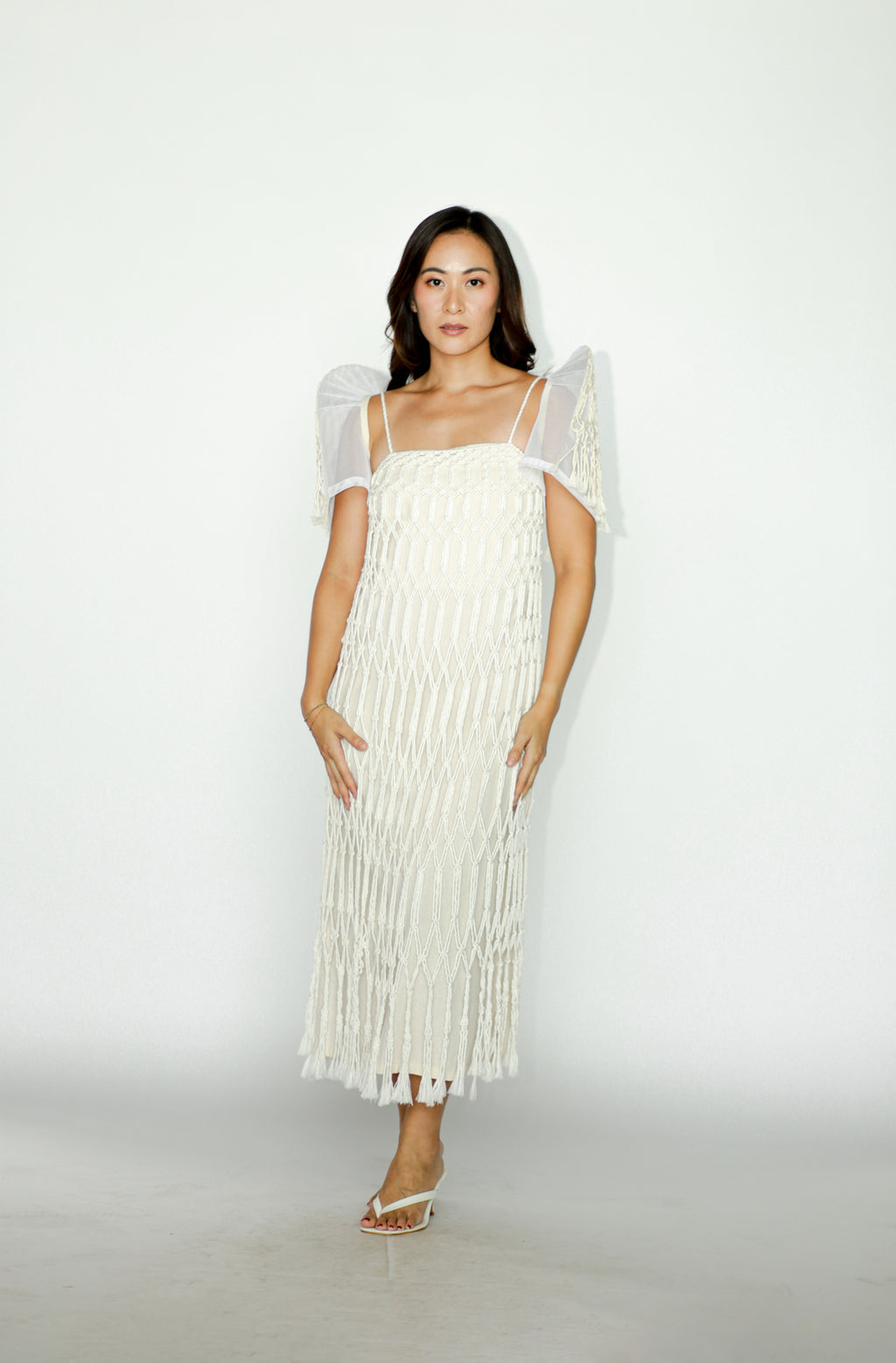 Macrame Dress with Detachable Filipiniana Sleeves