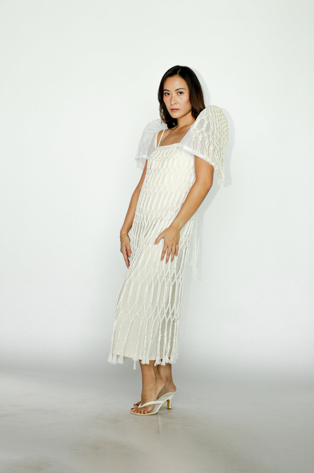 Macrame Dress with Detachable Filipiniana Sleeves