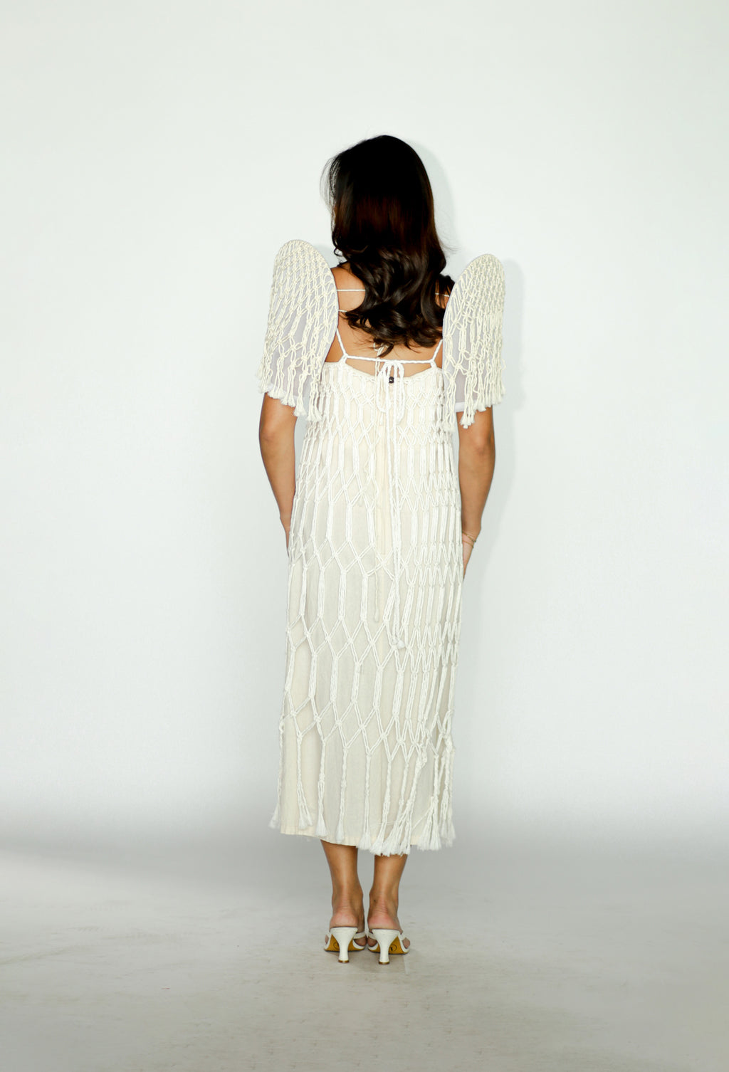 Macrame Dress with Detachable Filipiniana Sleeves
