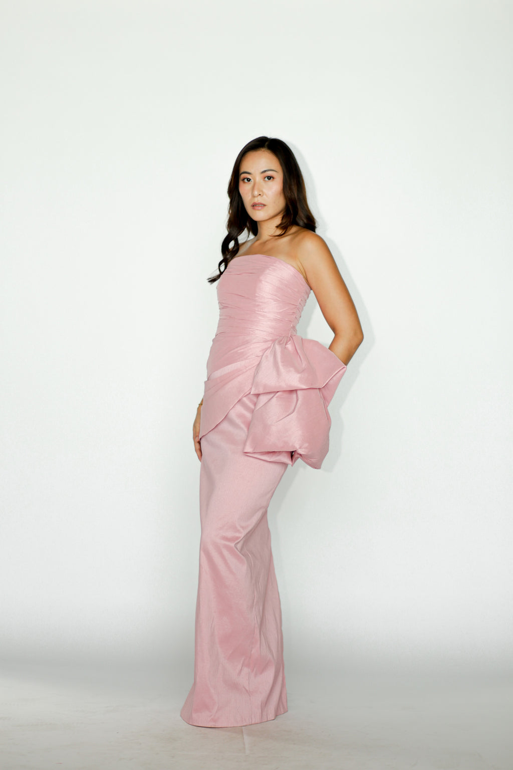 Pink Bow Formal Dress