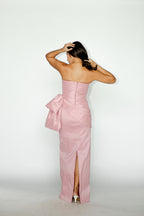 Pink Bow Formal Dress