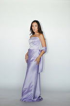 Lilac Tube Gown with Shawl