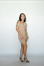 Beige Mini Dress