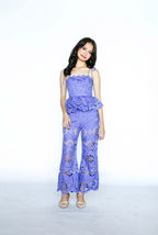 Violet Eyelet Peplum Top and Pants
