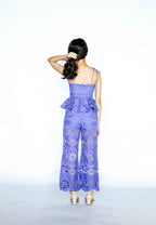 Violet Eyelet Peplum Top and Pants