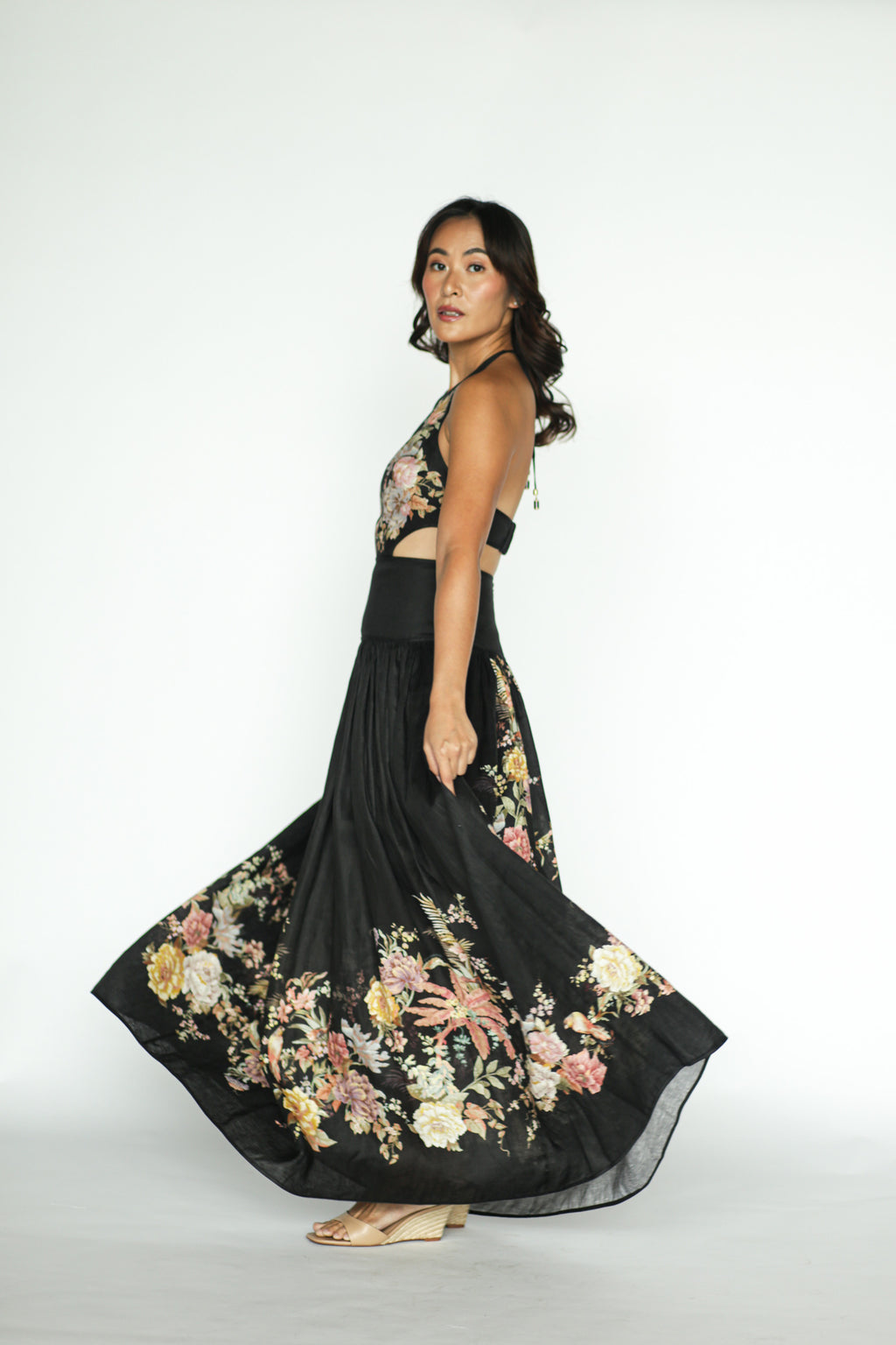 Tallow Halter Midi Dress