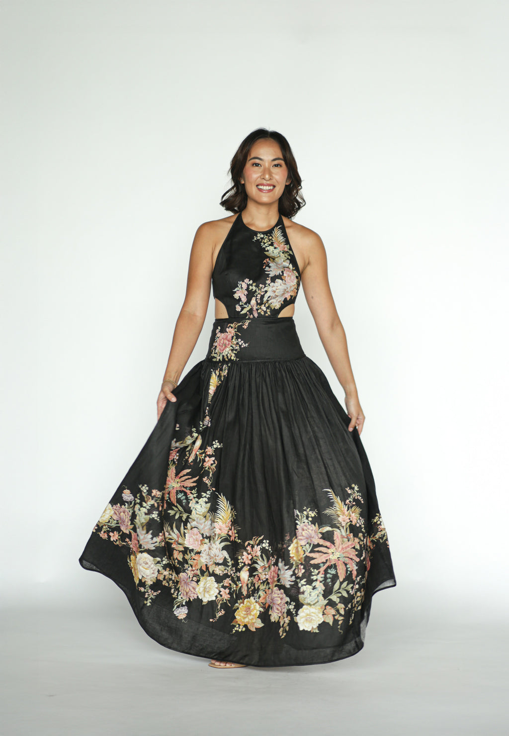 Tallow Halter Midi Dress