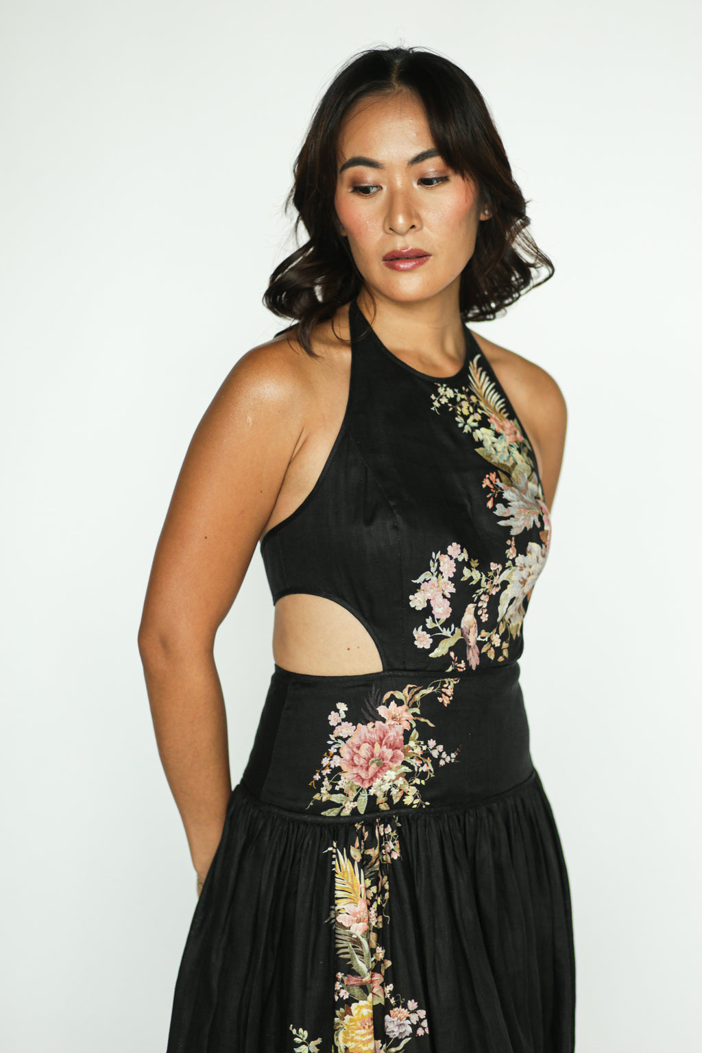 Tallow Halter Midi Dress