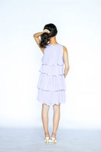 Purple Tiered Mini Dress