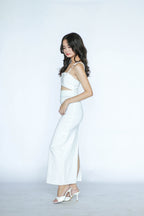 White Midi Cut-out Rope Dress