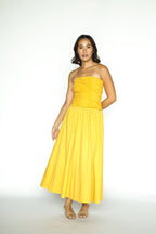 Mustard Tube and Skirt Co-ord