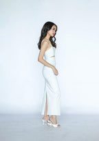 White Midi Cut-out Rope Dress