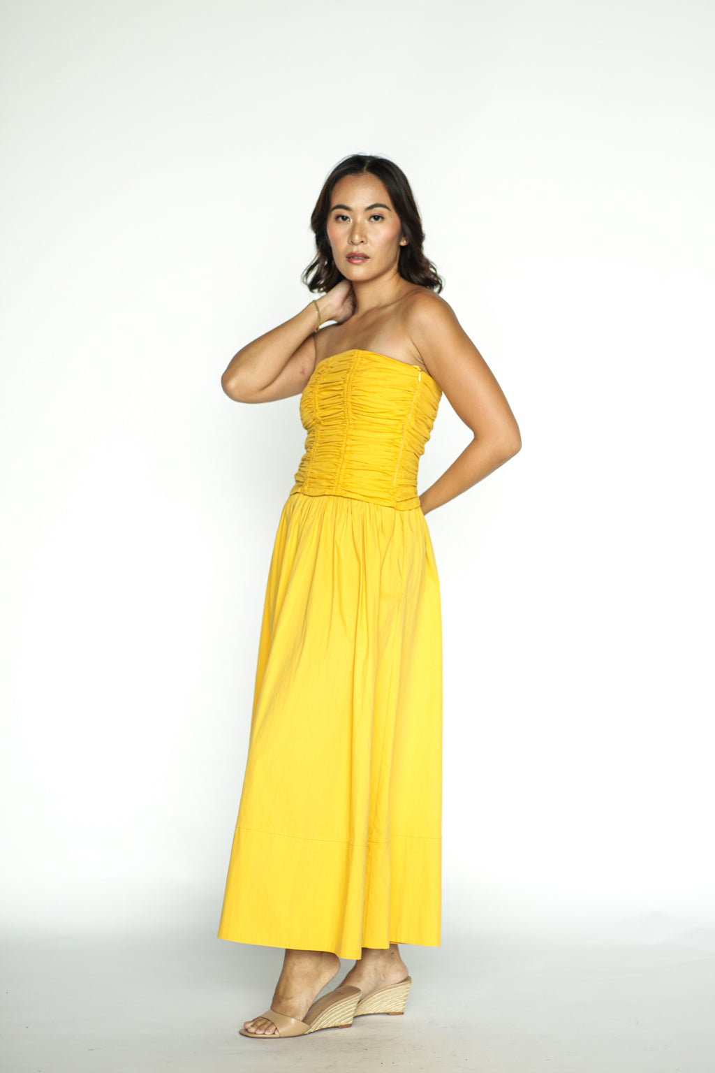 Mustard Tube and Skirt Co-ord