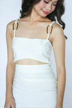 White Midi Cut-out Rope Dress