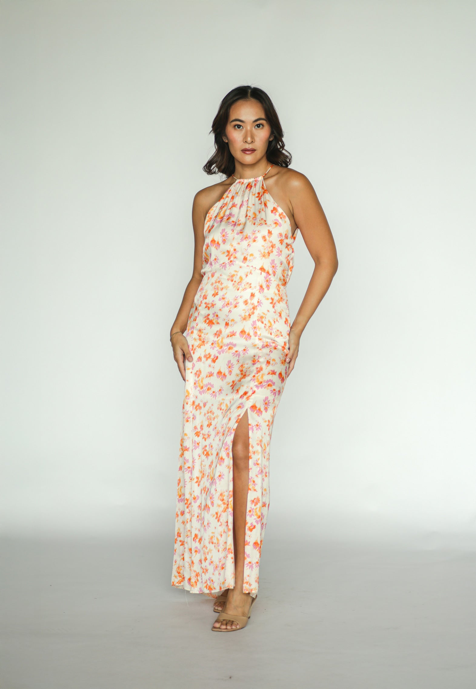 Imprime Printemps Fleur Maxi Dress