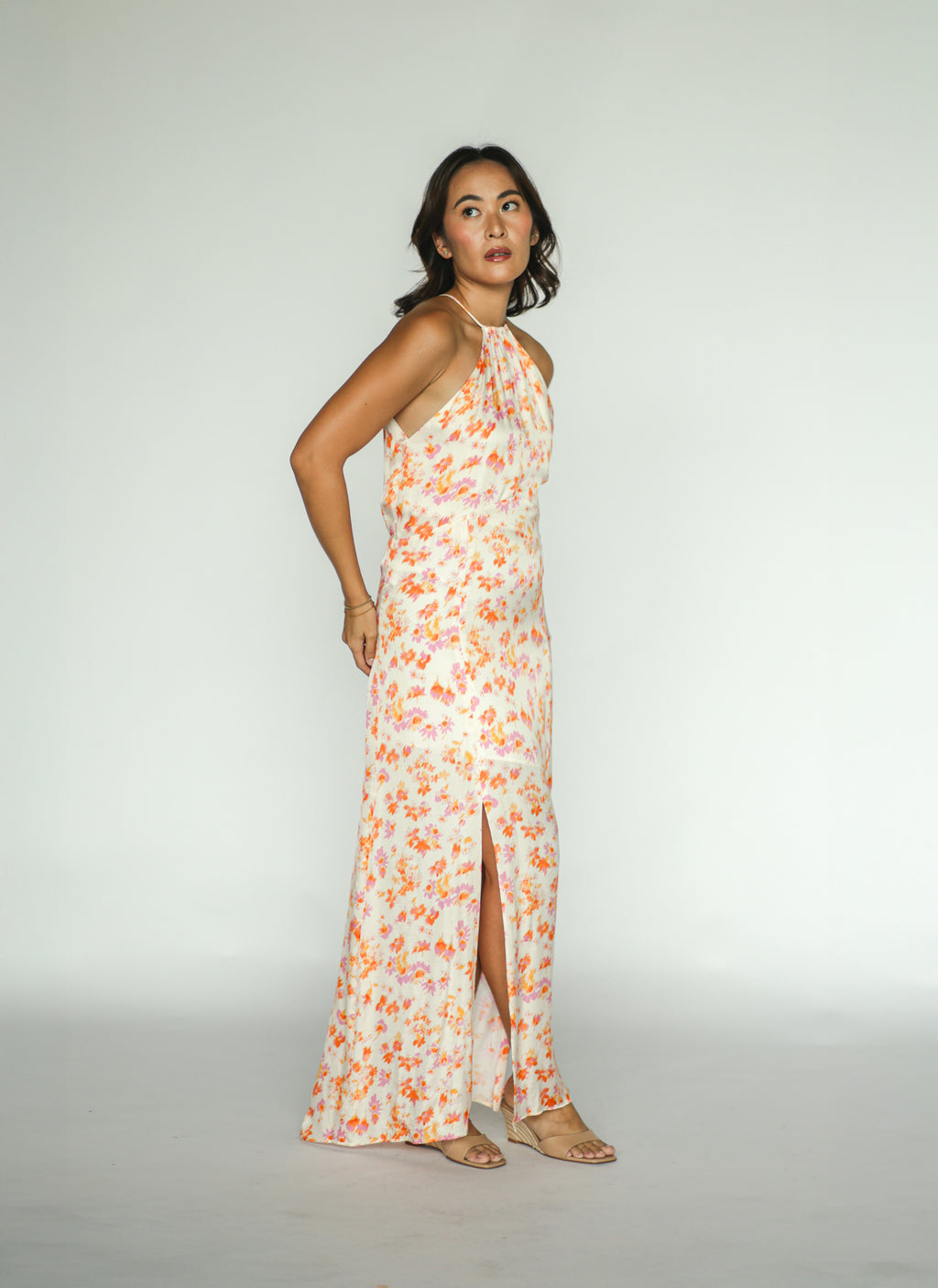 Imprime Printemps Fleur Maxi Dress