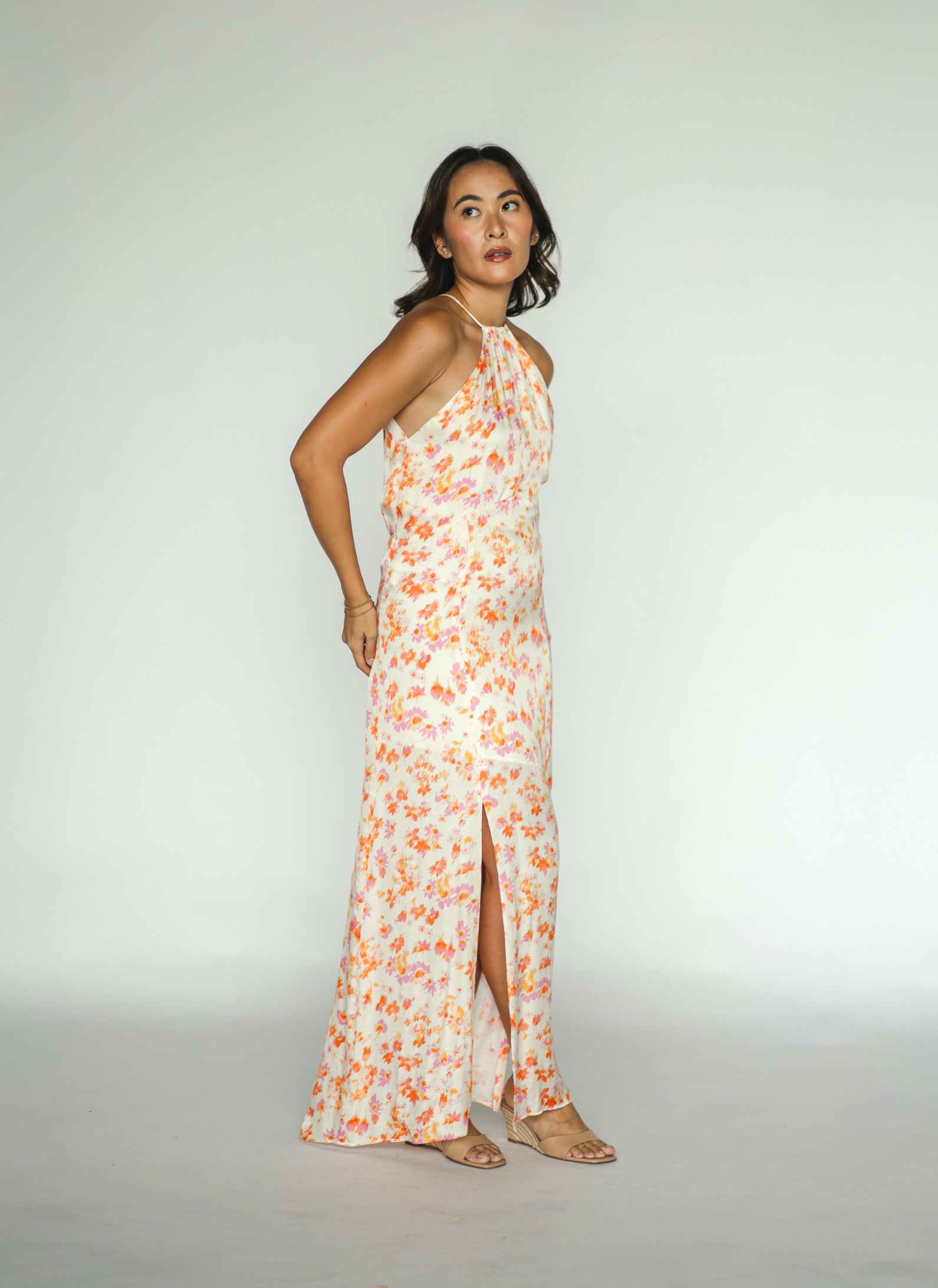 Imprime Printemps Fleur Maxi Dress