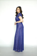 Blue Lace Full Gown
