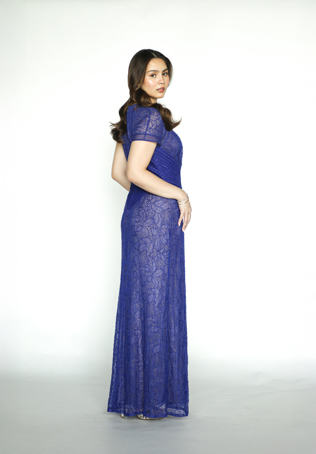 Blue Lace Full Gown